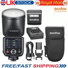 GODOX V100C Round Head Flash 2.4G Wireless 100W Touch Screen Speedlite for Canon