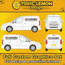 Small Van Custom Vehicle Graphics Kit Decals -  Sign Writing - Lettering Design