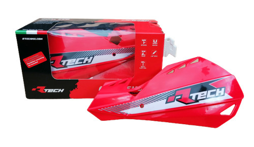 Tech red handguards - red, honda