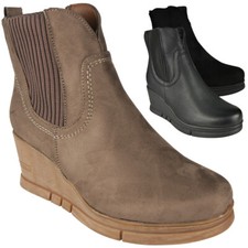 Ankle Wedge Boots Shoes Ladies