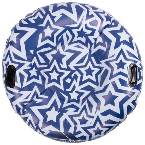 Inflatable ring with plastic - with,