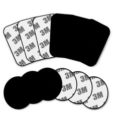 Magnetic Car Holder 2PC Rectangular And 2PC Round Metal Plate for Magnet Phone 