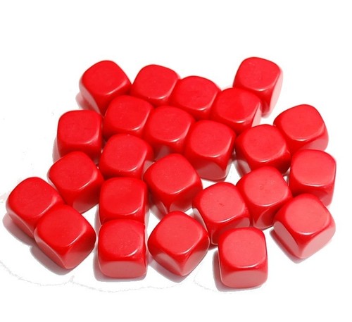Blank red dice - 24,