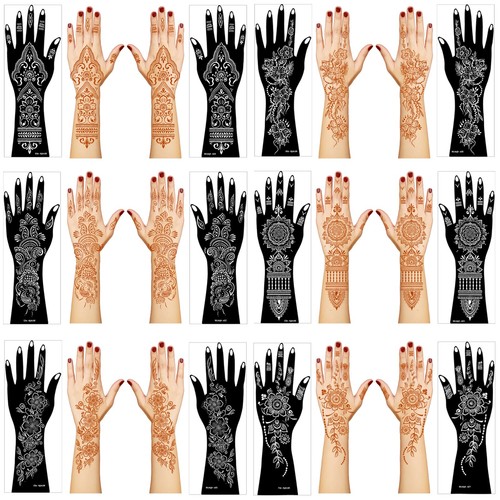 Henna tattoo stencil - tattoo, kit,12
