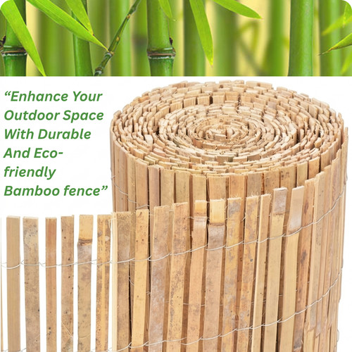 Bamboo fence screening roll - fence,