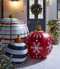 Christmas Inflatable Baubles Set Outdoor Indoor Giant Festive Display Decoration