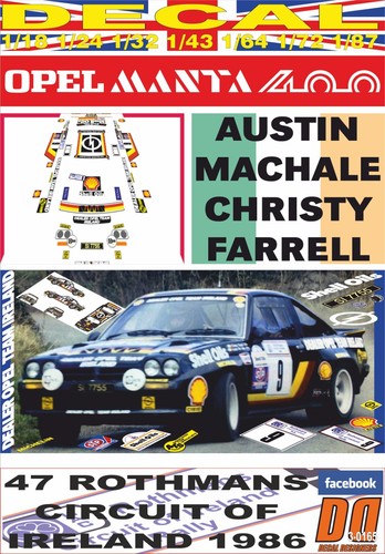 Decal opel manta - decal,