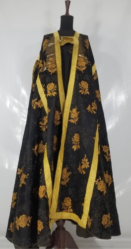 Antique french silk - silk, floral