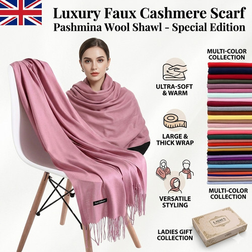 Ladies faux cashmere scarf - faux,