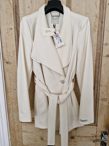Ted baker ivory coat - size, 4