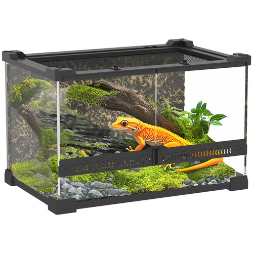 Pawhut 10l glass terrarium - 10l,
