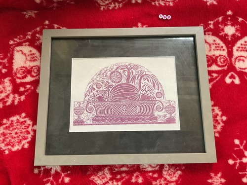 Rare brass rubbing art - brass, print