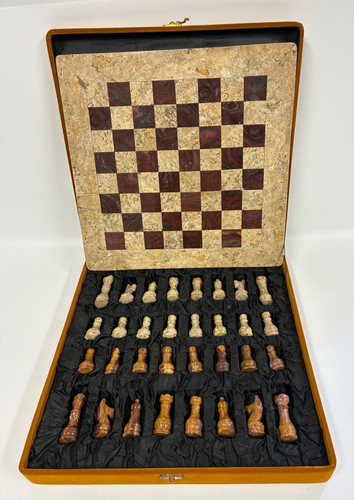 Chess set onyx marble stone - set,