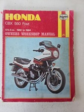 Honda CBX550 Four FC FD FE F2C F2D F2E Haynes Manual 1982 to 1984