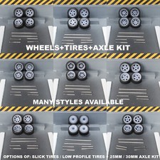 1:64 WHEELS + TIRES + AXLE KIT