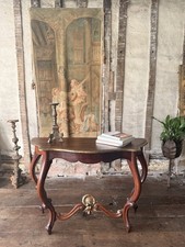 Antique French Mahogany Ornate kissed w/Gold Sideboard Hall Console Table C1880