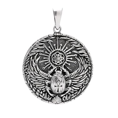 925 silver scarab pendant - 925,
