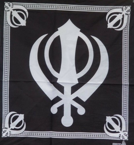 Sikh black khanda rumal - sikh,