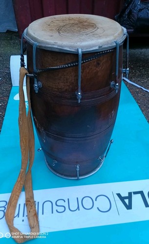 Handmade wood dholak drum - , dholak/drum