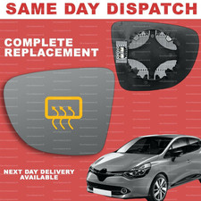 Renault Clio 2012-2019 wing mirror glass for Left passenger side Heated