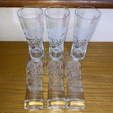 Peroni  Nastro Azzurro Italian Beer glasses . 3 are 0.2 litres and 3 half pints