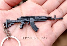 1/12 TOY  RUSSIA  AKM- M762 Gun BattleField  metal keychain gift