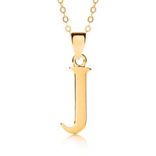 9ct Gold Initial Pendant Necklace 18'' Necklace Gold Jewellery 375 Stamped