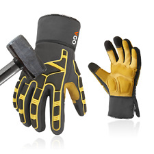 Vgo 1 Pair  Leather Work Gloves Men,Mechanics Gloves（PA7756）