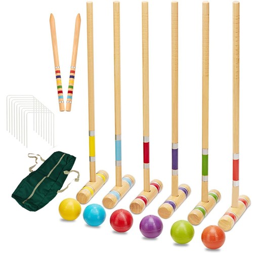 Player croquet game set with - player,