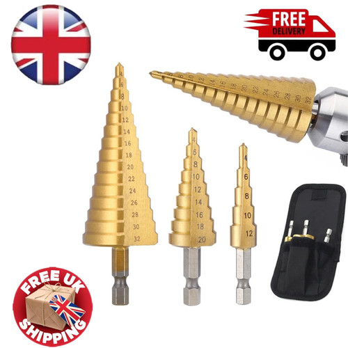 Step drill bit set hss - drill,