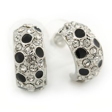 Silver Tone Clear Crystal