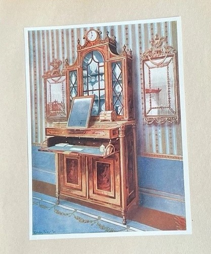 Print antique secretaire - of,