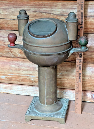 Antique brass binnacle ships - binnacle,