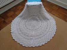 NEW WHITE BABY SHAWL HAND MADE