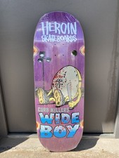 Heroin Skateboard Deck. Curb Killer Wide Boy 10.75". Free Grip & Next Day Ship