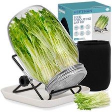 HEFTMAN Seed Sprouting Mason Jar Microgreens Sprouter Kit 1 Litre
