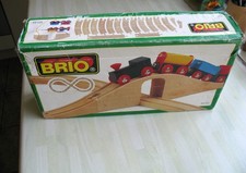 Vintage Brio 33125 wooden train and track set