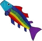 Rainbow fish windsock 100cm - rainbow,