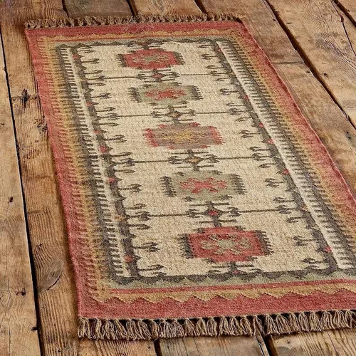 Handmade tribal wool - wool, jute