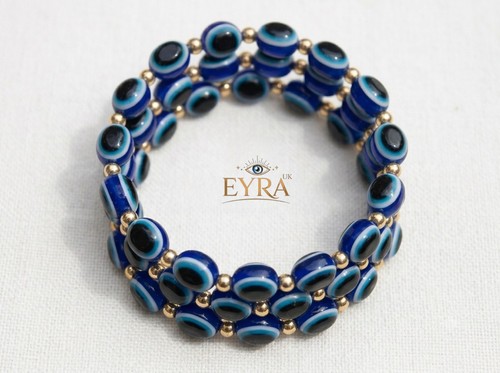 Evil eye beaded bracelet - evil,