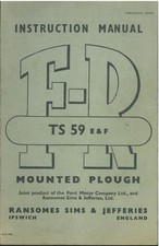 RANSOMES FR TS59 E & F PLOUGH