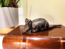 Cast Iron Mouse Lying Down