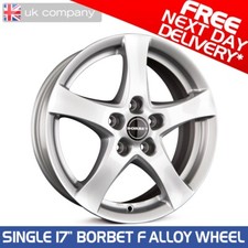 17" Borbet F Alloy Wheel in Brilliant Silver - Ford, Jaguar, Land Rover & Volvo