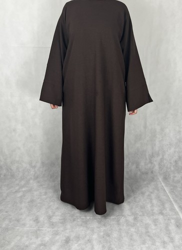 Brown textured abaya - abaya, size