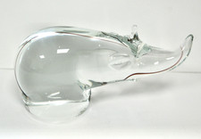 Murano Ferro & Lazzarini Glass Rhino Figurine, 13cm