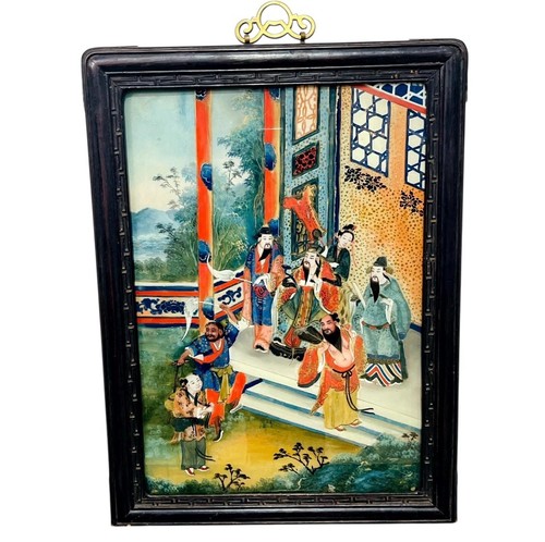 Vintage chinese reverse glass - vintage,