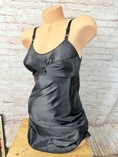 Vintage Lingerie Black Full Slip Tight Support Pin up Bullet Bra Van Raalte 34C