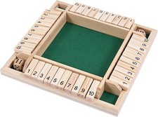 Large Close The Box Game Shut Box Dice Game Family Traditional Game Dice Toy UK