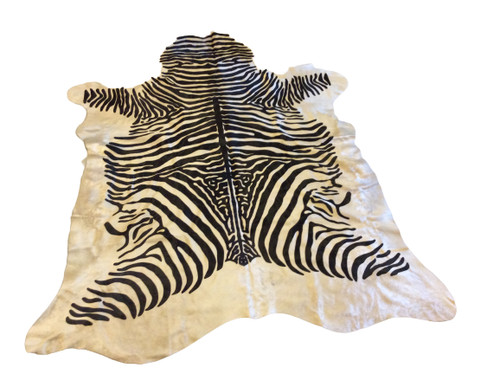 Cowhide area rug zebra black - cowhide,