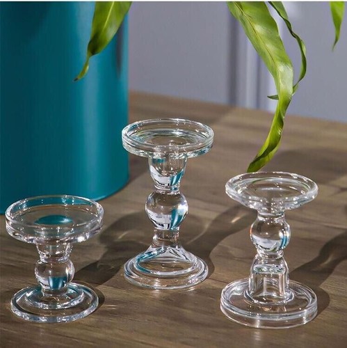 Glass pillar dinner candle - pillar, &